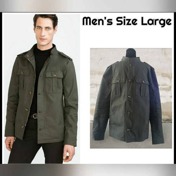 Zara Other - Safari Utility Cargo Men's Large Millitary Green Cotton Retro Mod Shacket Jacket